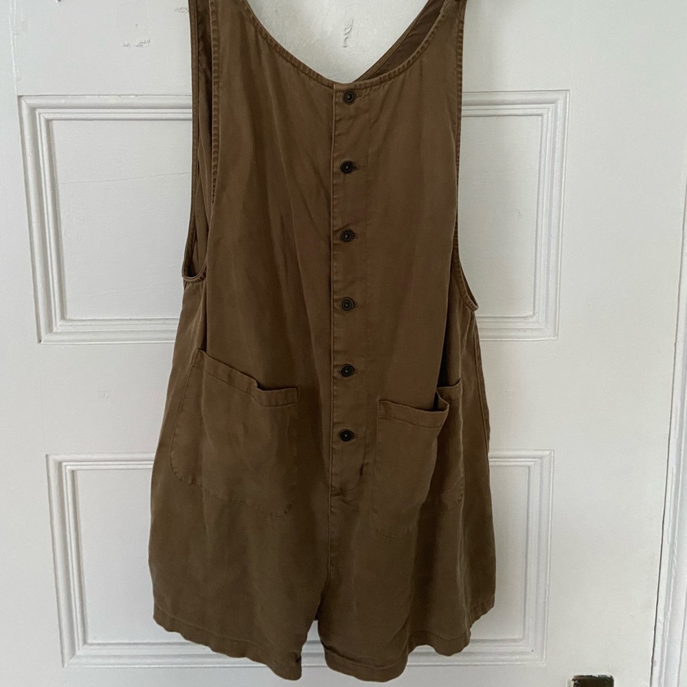 Olive Overall Romper from Urban Outfitters